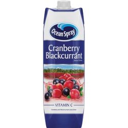 OCEAN SPRAY Cranberry & Blackcurrant zumo de arándanos y grosellas brik 1 l