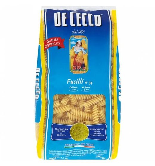 Pasta Fusilli Nº34 De Cecco 500G