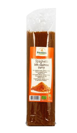 Pasta spaghetti blé & quinoa curry Priméal 500G
