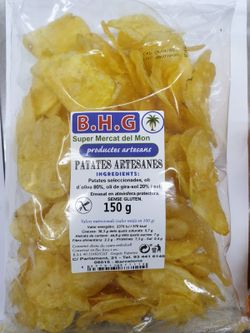 Patatas artesanas BHG 150G sin gluten