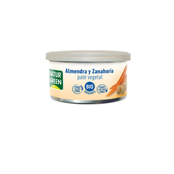 Paté vegetal de Almendra y zanahoria Bio NaturGreen 125G sin gluten