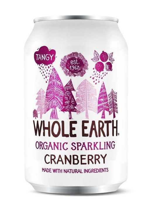 Refresco con burbujas orgánica arándano Whole Earth 330ml