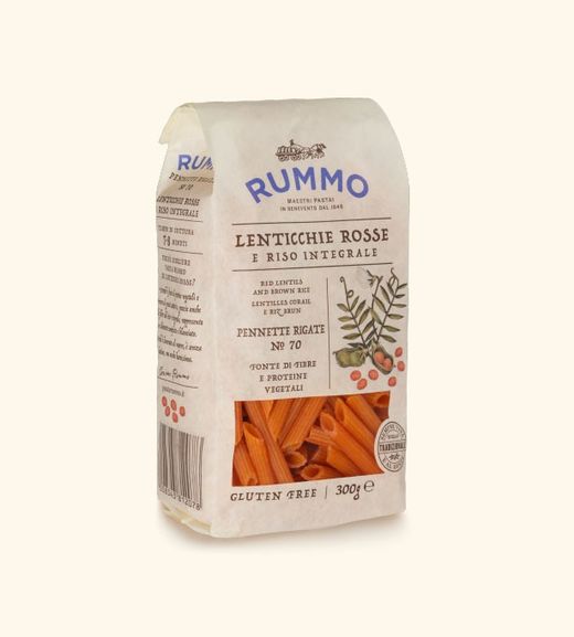 Rummo, lentejas rojas y arroz integral n. 70,sin gluten 300 g