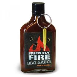 Salsa Friendly Fire Hot BBQ Sauce  con bala real 235ml