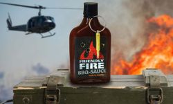 Salsa Friendly Fire Hot BBQ Sauce  con bala real 235ml