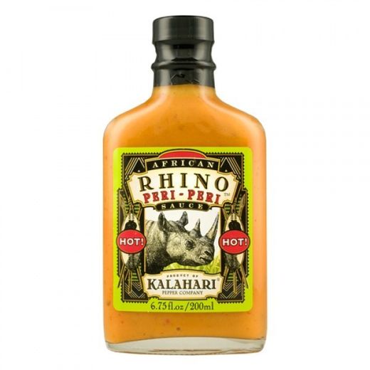 Salsa picante extra africana de rinoceronte Peri-Peri 200ml