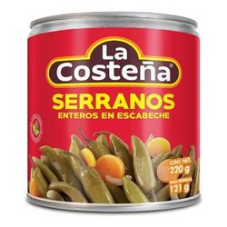 Serranos enteros escabeche La Costeña 220G