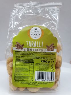 TARALLI SEMI FINOCCHIO 200GRS. Terre Di Puglia