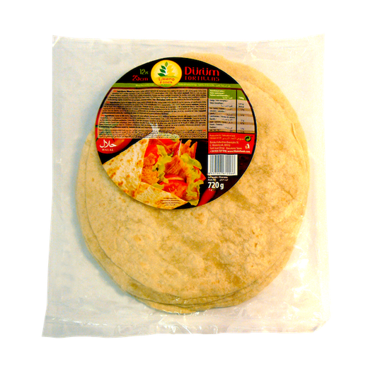 Tortilla durum 25cm x12 unid 720G