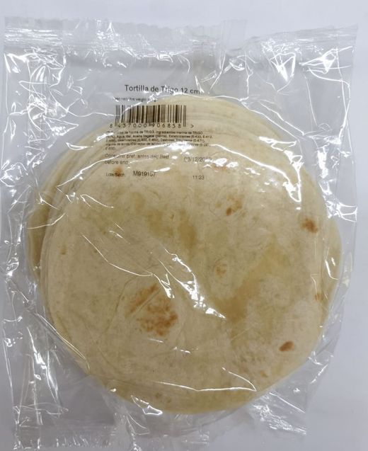 Tortilla trigo 12 cm 325gr x20 unid.Aprox.