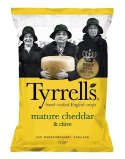 Tyrrell's CHEDDAR & CHIVES 150 GR patatas