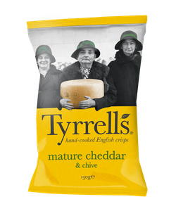 Tyrrell's CHEDDAR & CHIVES 150 GR patatas