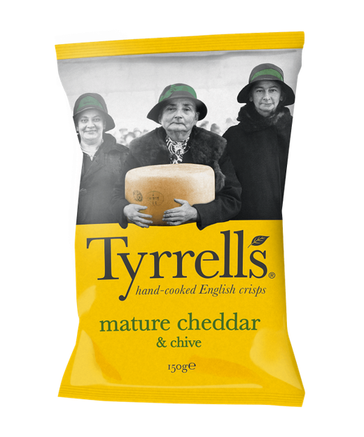 Tyrrell's CHEDDAR & CHIVES 150 GR patatas